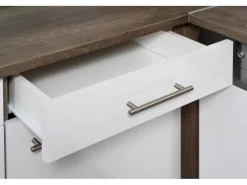Respekta Winkelküchen|Einbauküchen<Winkelküche KBL370EYWMISGKE 370 cm Weiß Eiche York Nachbildung