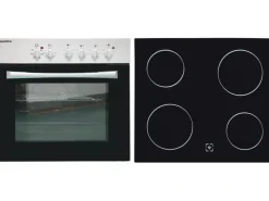 Discount Respekta Winkelküche KBL310WSCGKEG 310 x 172 cm Schwarz-Weiß-Butcher Nussbaum