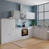 Sale Respekta Winkelküche KBL310WWBSCG 310 x 172 cm Weiß-Beton Optik