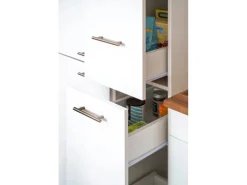 Respekta Winkelküchen|Einbauküchen<Winkelküche KBL310WWCGKEG 310 x 172 cm Weiß-Butcher Nussbaum