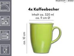 Ritzenhoff & Breker Geschirr<Doppio Kaffeebecher 320 ml 4er Set