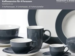Discount Ritzenhoff & Breker Doppio Kaffeeservice 12-teilig Anthrazit