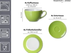 Ritzenhoff & Breker Geschirr<Doppio Kaffeeservice 12-teilig
