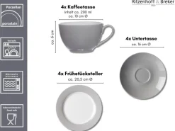 Ritzenhoff & Breker Geschirr<Doppio Kaffeeservice 12-teilig Indigo Blau