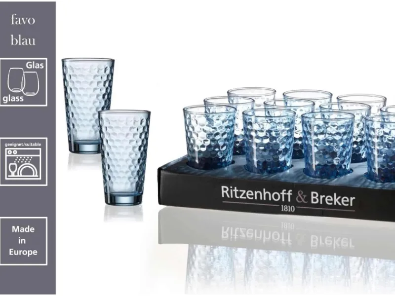 Ritzenhoff & Breker Favo Longdrinkgläser 400 ml 6er Set< Geschirr