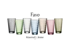 Hot Ritzenhoff & Breker Favo Longdrinkgläser 400 ml 12er Set Oliv