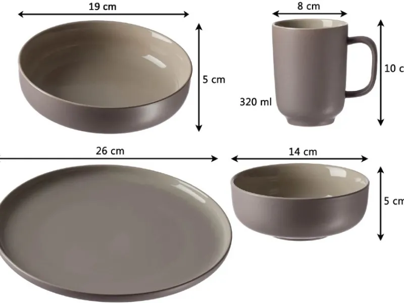 Sale Ritzenhoff & Breker Jasper Kombiservice 16-teilig Taupe
