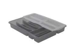 Rotho Küchen-Ordnungssysteme|Besteckkästen<Besteckkasten Basic mit 6 Fächer Topglide Anthrazit