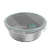 Outlet Rotho Frischhaltedose Nala Edelstahl Rund 1,4 l Mistletoe Green