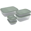 Outlet Rotho Frischhaltedosen-Set Elements Mistletoe Green 6-teilig