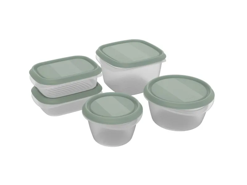 Rotho Frischhaltedosen-Set Elements Mistletoe Green 5-teilig< Vorratsdosen