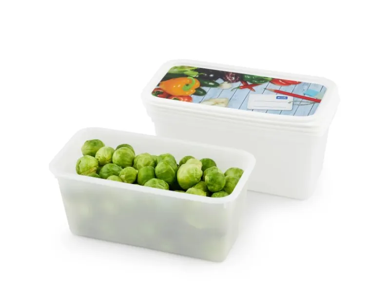 Rotho Vorratsdosen|Vorratsbehälter<Gefrierdosen-Set Domino Gemüse 1,5 l Weiß 3-teilig
