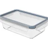 Rotho Kühlschrankdose Clic & Lock Glas 1,3 l Horizontblau< Vorratsdosen