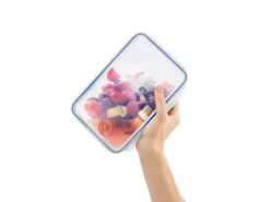 Rotho Kühlschrankdose Clic & Lock Glas 1,3 l Horizontblau< Vorratsdosen