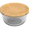 Discount Rotho Kühlschrankdose Nala mit Bambusdeckel Glas Rund 2 l