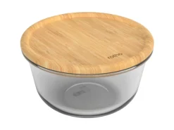 Discount Rotho Kühlschrankdose Nala mit Bambusdeckel Glas Rund 2 l