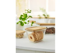 Rotho Vorratsdosen<Kühlschrankdose Nala mit Bambusdeckel Glas 2 l