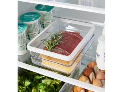 Rotho Küchen-Ordnungssysteme|Kühlschränke<Kühlschrankorganizer-Set Loft 0,85 l Weiß 2-teilig