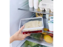 Rotho Küchen-Ordnungssysteme|Kühlschränke<Kühlschrankorganizer-Set Loft 0,85 l Weiß 2-teilig
