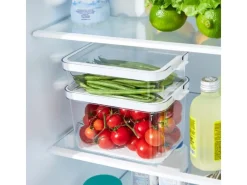 Clearance Rotho Kühlschrankorganizer-Set Cauma Transparent 2-teilig