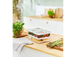 Rotho Kühlschrankorganizer-Set Cauma 2 x 1,2 l/2,6 l Transparent 3-teilig< Küchen-Ordnungssysteme