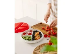 Rotho Küchenhelfer<Mikrowellenteller Micro Clever 0,75 l Papaya