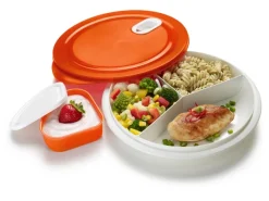 Rotho Mikrowellenteller XL Clever 1,2 l Papaya< Küchenhelfer