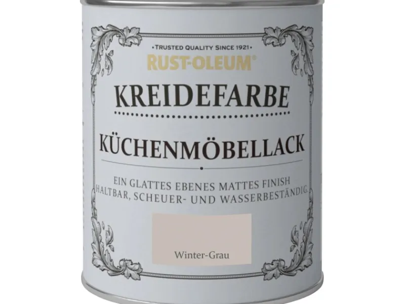 Rust-Oleum Kreidefarbe Küchenmöbellack Winter- matt 750 ml< Küchenschränke