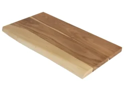 Schneidebretter<SAM Holzplatte Arya mit Echter Baumkante Einseitig 60 x 30 cm Akazienholz Natur