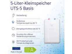Saniself Warmwasserspeicher<Kleinspeicher UTS-5 Basis Untertisch 5 l