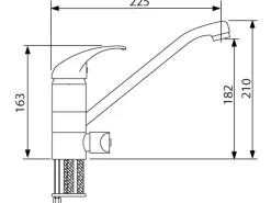 Sanitop-Wingenroth Küchenarmatur Concordia Geräteanschluss Niederdruck< Einhebelmischer