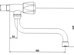 Sanitop-Wingenroth Wand-Schwenkventil Standard Plus Chrom< Wandauslaufventil