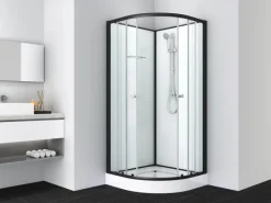 Sanotechnik Komplettdusche Rund Bela 1 Schwarz< Einhebelmischer