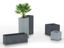 Sale Scheurich Pflanzgefäß C-Cube 240 28,5 cm x  28,5 cm Stony Grey Grau