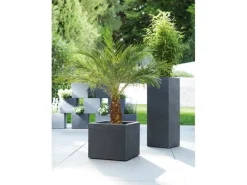 Sale Scheurich Pflanzgefäß C-Cube 240 28,5 cm x  28,5 cm Stony Grey Grau