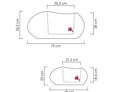 Scheurich Töpfe<Pflanzgefäß Flow 73 cm x 58 cmStony Grey