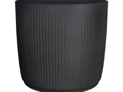 Outlet Scheurich Pflanzgefäß Linetto Ø 38,6 cm Stony Black