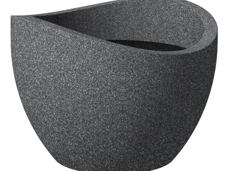 Sale Scheurich Pflanzgefäß Wave Globe Ø 30 cm -Granit Schwarz