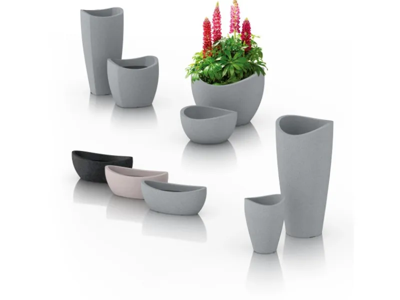 Sale Scheurich Pflanzgefäß Wave Globe Ø 30 cm -Granit Schwarz