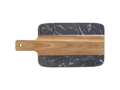 Schöner Wohnen Schneidbrett Atami Marmor und Akazienholz Schwarz-Braun< Schneidebretter