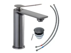 Discount Schöner Wohnen Kollektion Schöner Wohnen Waschtischarmatur Viola Auslaufhöhe 13,5 cm Industrial Industrial Grey