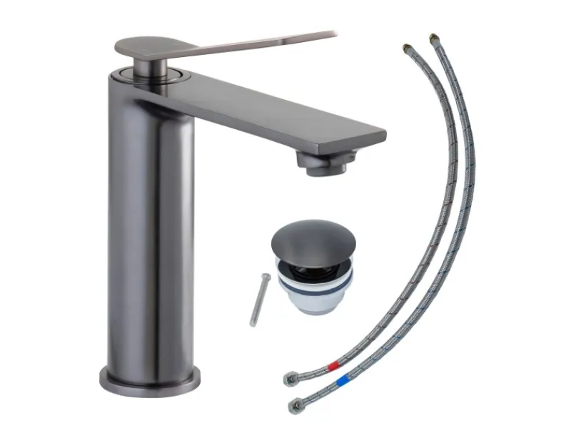 Discount Schöner Wohnen Kollektion Schöner Wohnen Waschtischarmatur Viola Auslaufhöhe 13,5 cm Industrial Industrial Grey