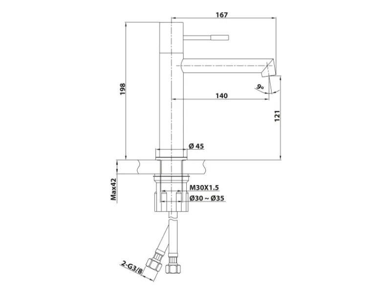 Schöner Wohnen Kollektion Schöner Wohnen Waschtischarmatur Kadia Auslaufhöhe 12,1 cm Industrial< Einhebelmischer