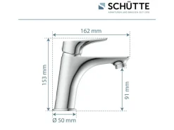 Schütte Einhebelmischer<Schütt Waschtischarmatur Boston Chrom