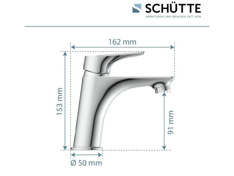Schütte Einhebelmischer<Schütt Waschtischarmatur Boston Chrom