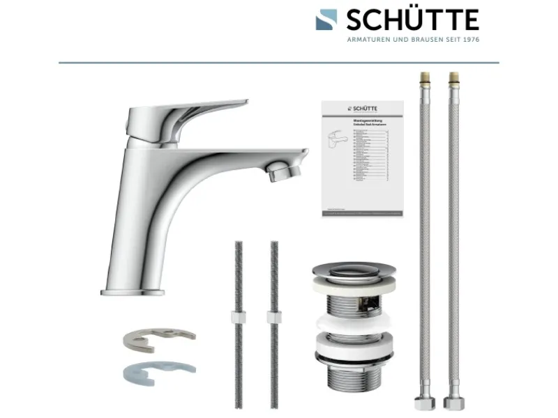 Schütte Einhebelmischer<Schütt Waschtischarmatur Boston Chrom
