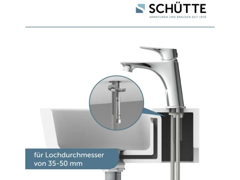 Schütte Einhebelmischer<Schütt Waschtischarmatur Boston Chrom