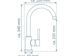 Schütte Design-Spültischarmatur Cornwall Schwarz-Matt< Einhebelmischer