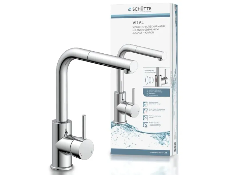 Schütte Ersatzteile Küchenarmatur|Einhebelmischer<Sensor-Spültischarmatur Vital mit Herausziehbarem Auslauf