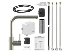 Hot Schütte Sensor-Spültischarmatur Vital mit Herausziehbarem Auslauf Edelstahl